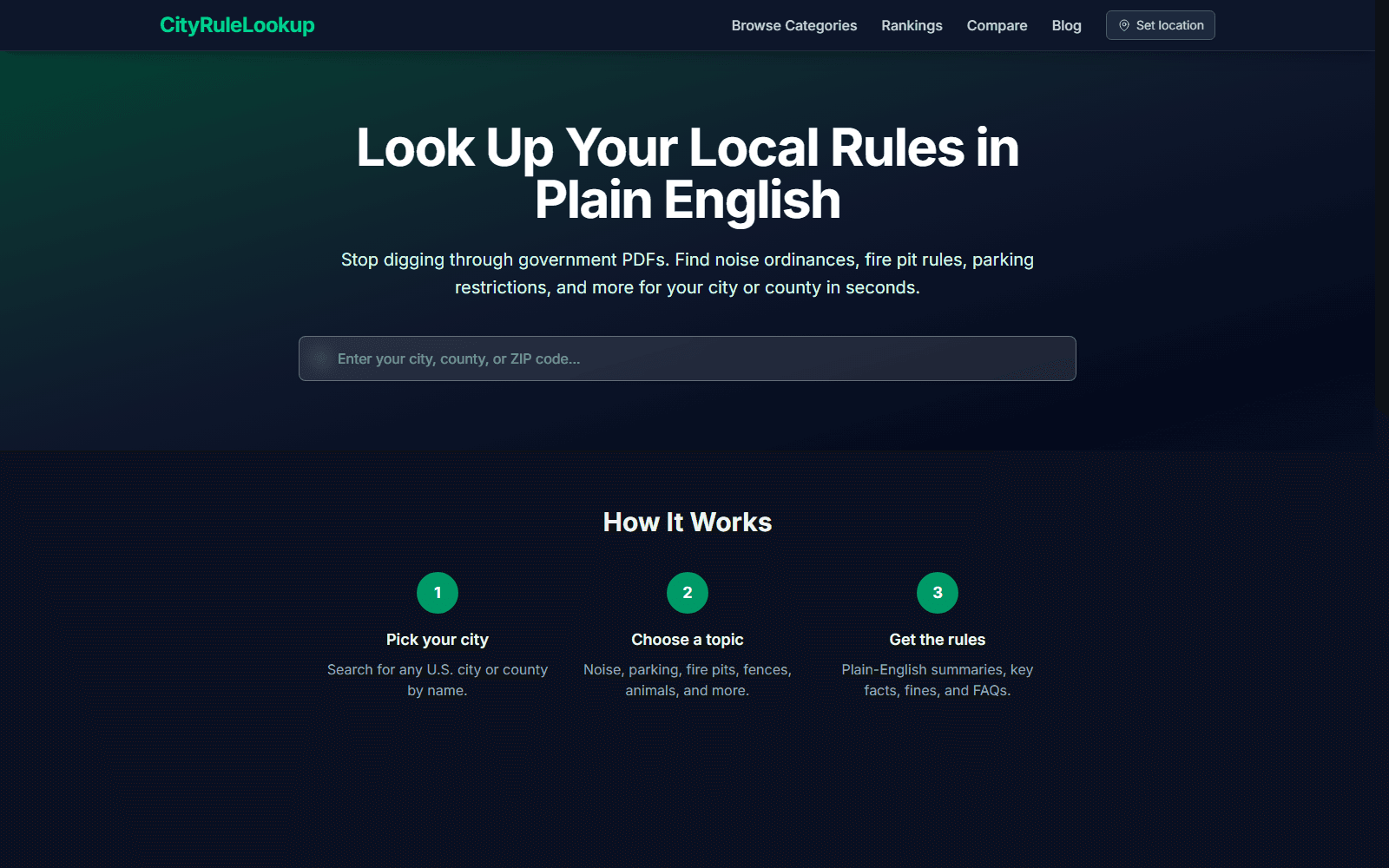 CityRuleLookup screenshot
