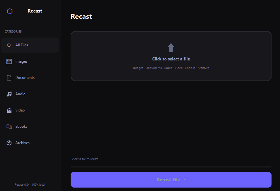 Recast screenshot